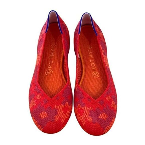 ROTHY’S Red Camo‎ Round Toe Loafers Slip-On Flats Shoes Women’s 8 - Picture 2 of 7